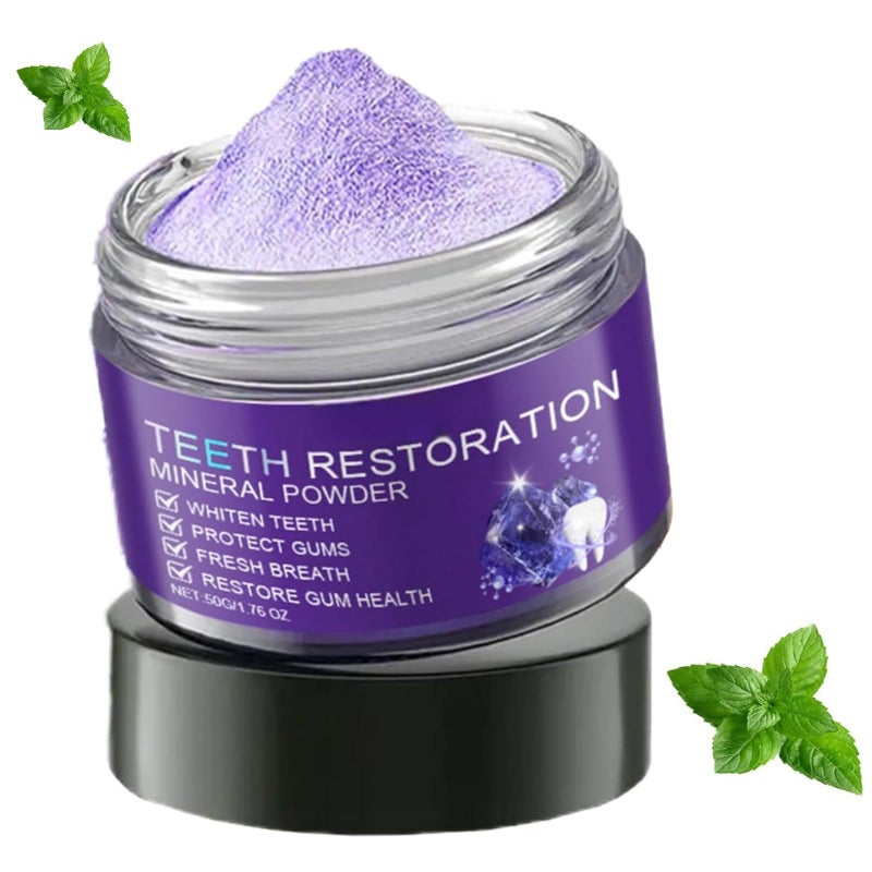 Teeth Restoration Mineral Powder,Effective in Strengthening Teeth and Gums, Freshen Breath